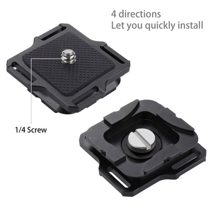 PULUZ Capture Camera Clip Aluminum Alloy Quick Release Clip with Plate, Capture Clip