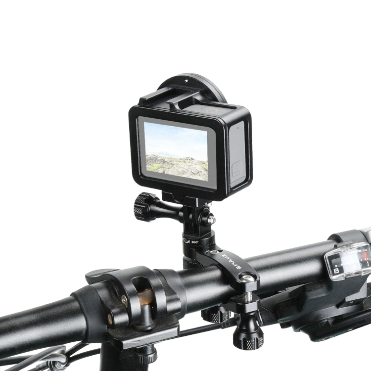 PULUZ 360 Degree Rotation Bike Aluminum Handlebar Adapter Mount with Screw for GoPro, Insta360, DJI and Other Action Cameras, Handlebar Adapter Mount 2