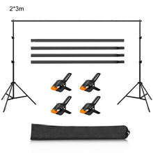 2 x 3m Photo Studio Background Support Stand Backdrop Crossbar Bracket, 2 x 3m