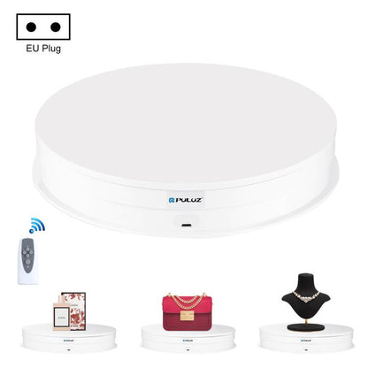 PULUZ 30cm Adjusting Speed Rotating Turntable Display Stand, Load 10-15kg, EU Plug, 30cm Load 10-15kg Black EU Plug, 30cm Load 10-15kg White EU Plug