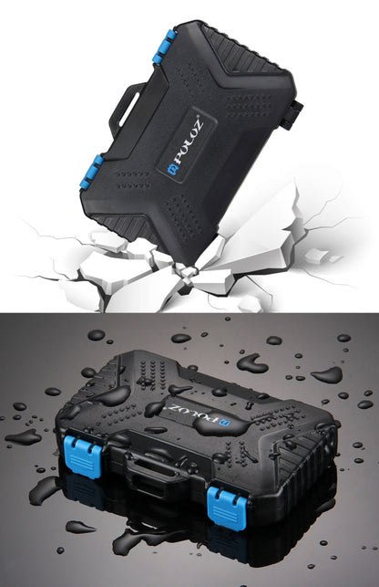 PULUZ 27 in 1 Memory Card Case for 4CF + 8SD + 9TF + 1Card PIN + 1Standard SIM + 2Micro-SIM + 2Nano-SIM, 27 in 1, 27 in 1 (US)