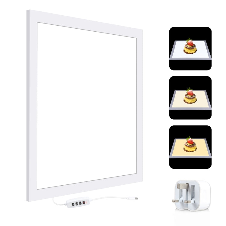 PULUZ 1000LM LED Acrylic No Polar Dimming Shadowless Light Pad with Switch for 40cm Photo Studio Box, Light(US), Light(UK), Light(EU)