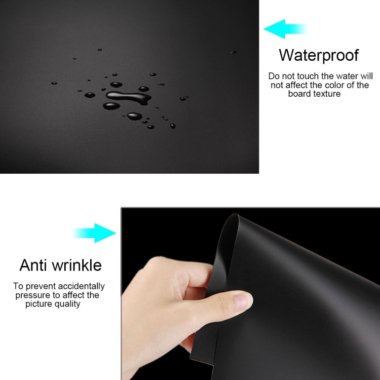 PULUZ Photography Background PVC Paper Kits for Studio Tent Box, Size: 156cm x 80cm, Backdrop 80cm (Black), Backdrop 80cm(Orange), Backdrop 80cm(White)