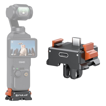 For DJI Osmo Pocket 3 PULUZ Type-C Charging Base Quick Release Mount Adapter, Type-C Charging Base