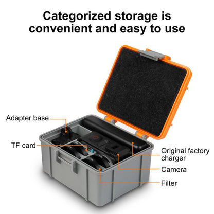 For DJI Osmo Action 5 Pro / 4 / 3 PULUZ Waterproof Hard Carrying Suitcase Outdoor Protective Storage Box