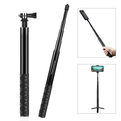 PULUZ 110cm Metal Selfie Stick Monopod with Invisible Adapter Base & Screw for Insta360 One RS / X2 / X3 / X4 / DJI Osmo 360, 110cm Monopod