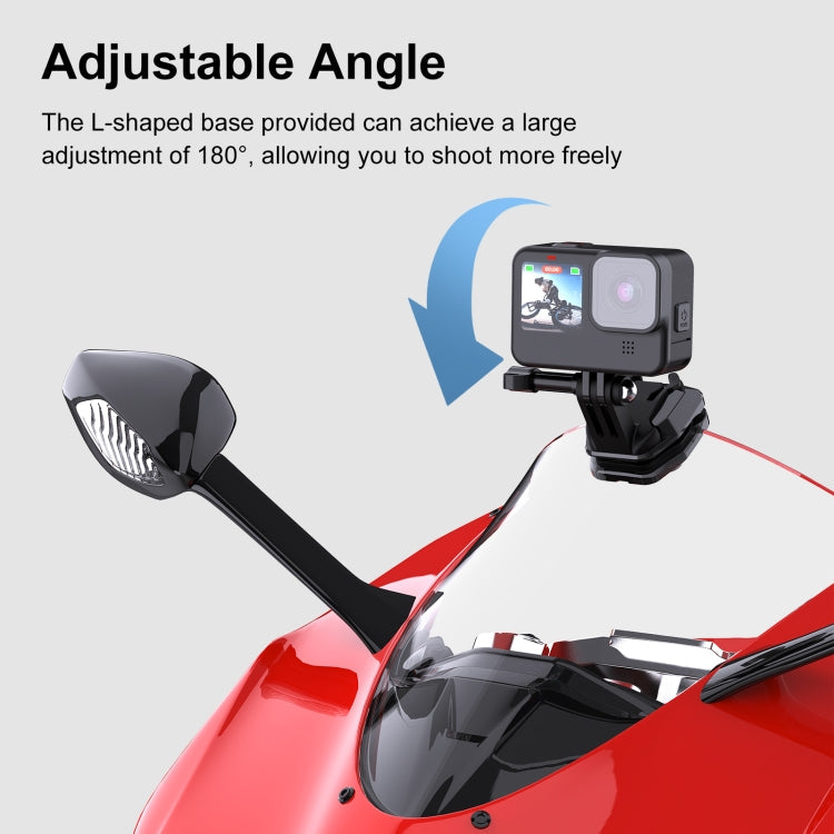 PULUZ Motorcycle Windshield Action Camera Mount Clip for GoPro Hero12 Black / DJI Osmo Action 4 / Insta360 X4 / Ace Pro and Other Action Cameras, Windshield Clip I