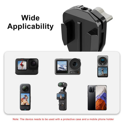 PULUZ Motorcycle Windshield Action Camera Mount Clip for GoPro Hero12 Black / DJI Osmo Action 4 / Insta360 X4 / Ace Pro and Other Action Cameras, Windshield Clip I