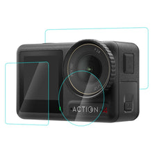 For DJI Osmo Action 4 PULUZ 3-in-1 Lens Front and Back Screen Tempered Glass Explosion-proof Film, For DJI Osmo Action 4