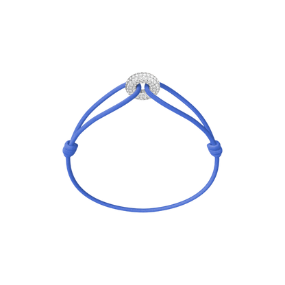 Mini Silver Soho Pavé Cord Bracelet