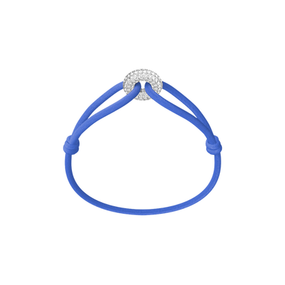 Silver Soho Pavé Cord Bracelet