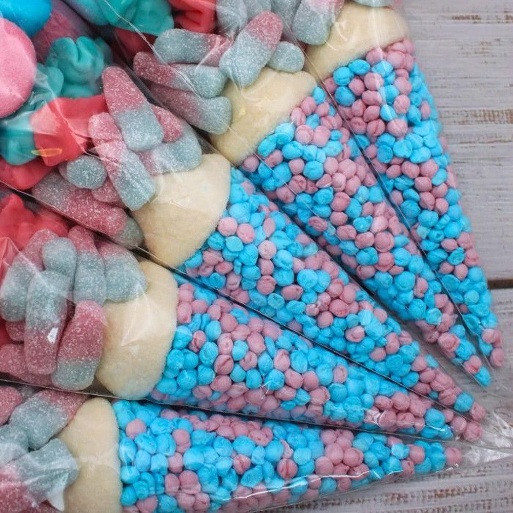 Prefilled Sweet Shop Made Gender Reveal Sweet Cone