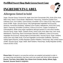 Prefilled Sweet Shop Made Green Sweet Cone