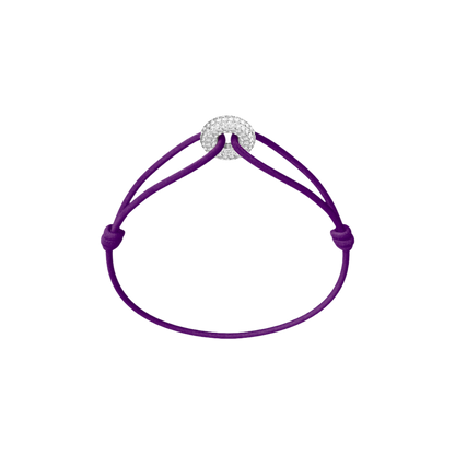 Mini Silver Soho Pavé Cord Bracelet