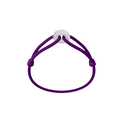 Silver Soho Pavé Cord Bracelet