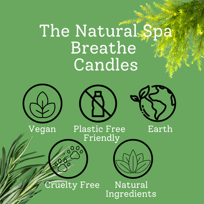 Breathe hand poured coconut wax candle - 2 size options