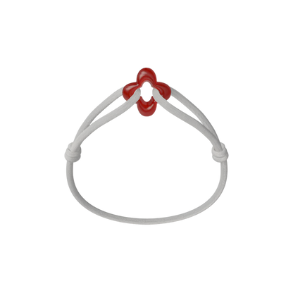 Red Clover Cord Bracelet