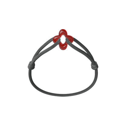 Red Clover Cord Bracelet
