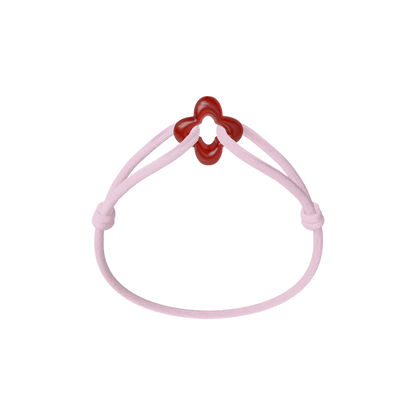 Red Clover Cord Bracelet