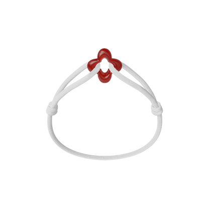 Red Clover Cord Bracelet
