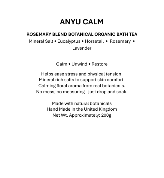 Anyu Calm - Rosemary Blend Botanical Bath Tea Bag [Handmade in the United Kingdom]