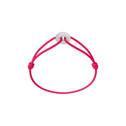 Mini Silver Soho Pavé Cord Bracelet