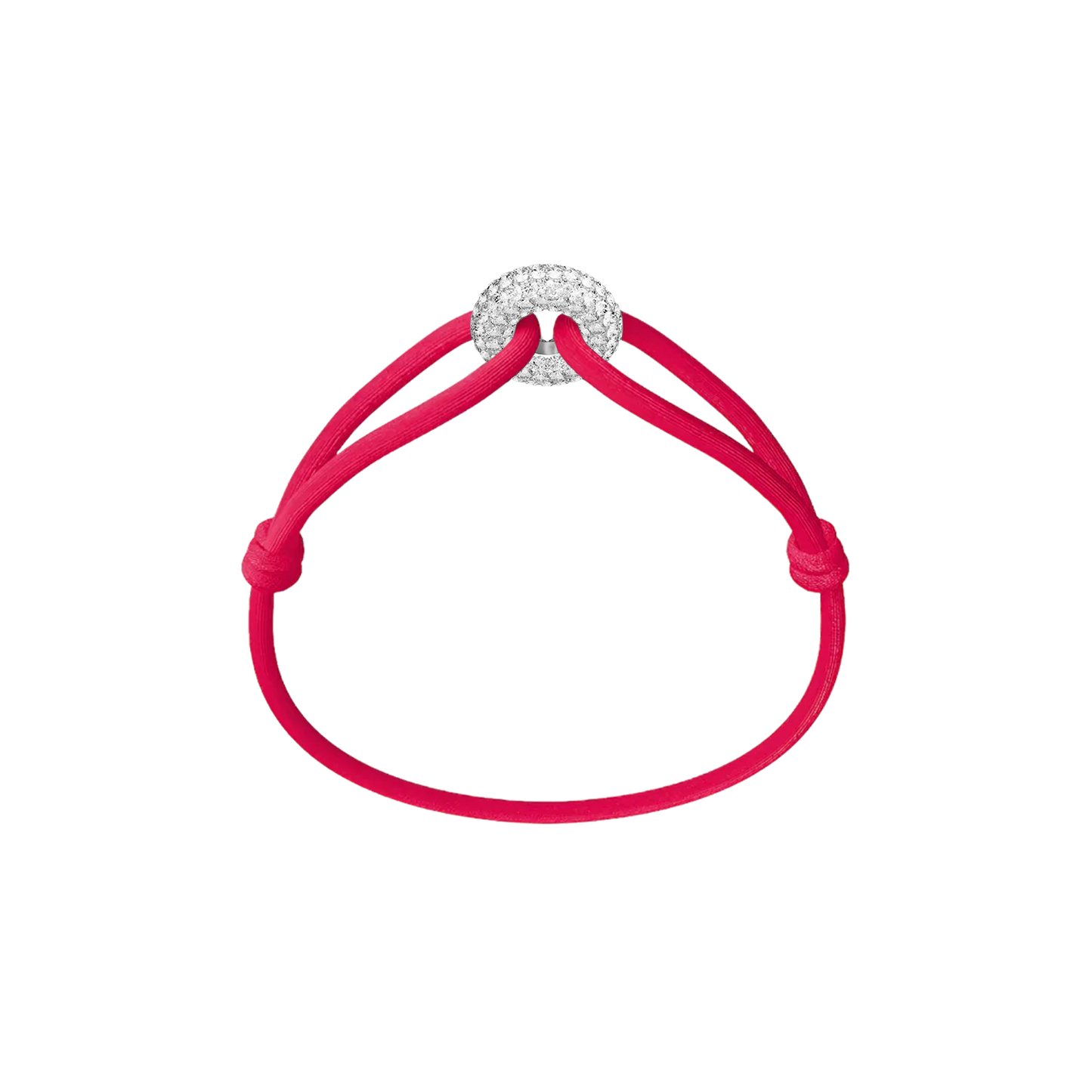 Silver Soho Pavé Cord Bracelet