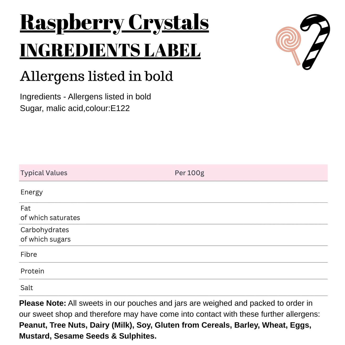 Raspberry Crystals