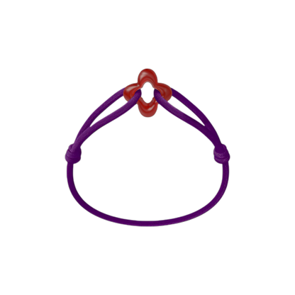 Red Clover Cord Bracelet