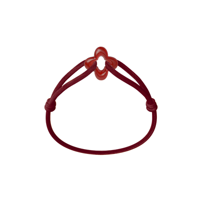 Red Clover Cord Bracelet
