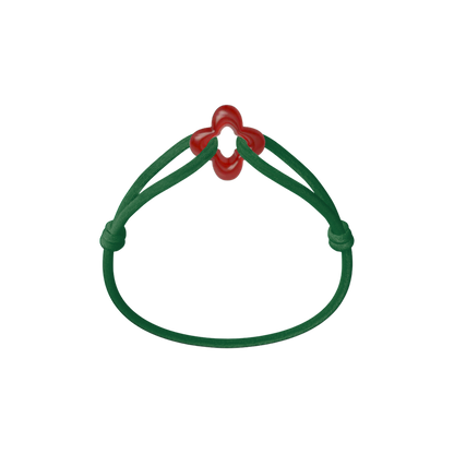 Red Clover Cord Bracelet