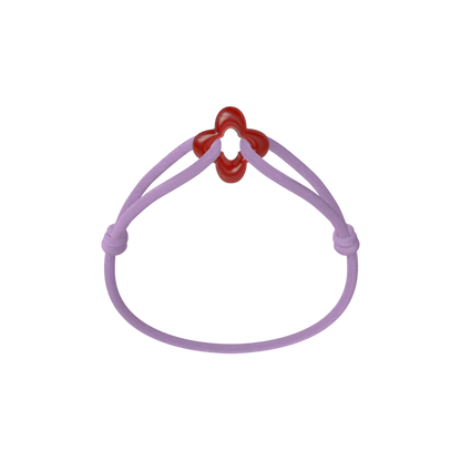Red Clover Cord Bracelet