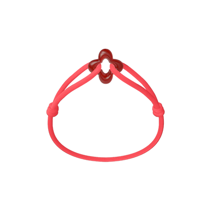 Red Clover Cord Bracelet