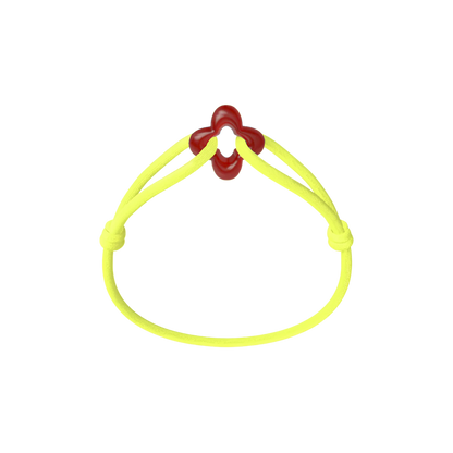 Red Clover Cord Bracelet