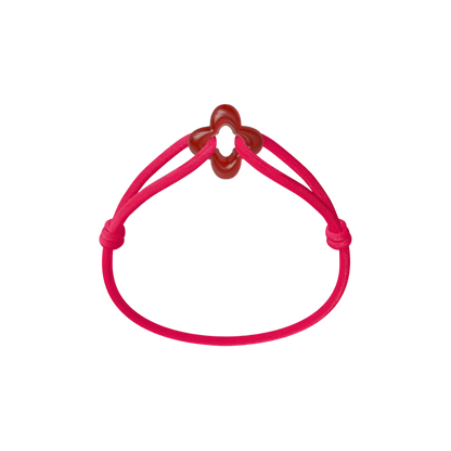 Red Clover Cord Bracelet
