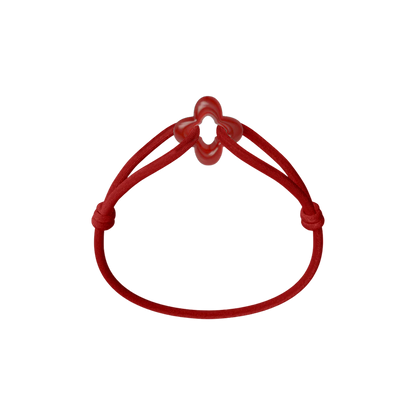 Red Clover Cord Bracelet