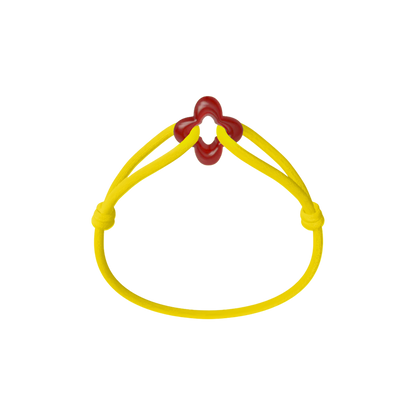 Red Clover Cord Bracelet