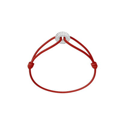 Mini Silver Soho Pavé Cord Bracelet