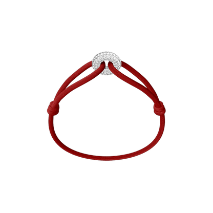 Silver Soho Pavé Cord Bracelet