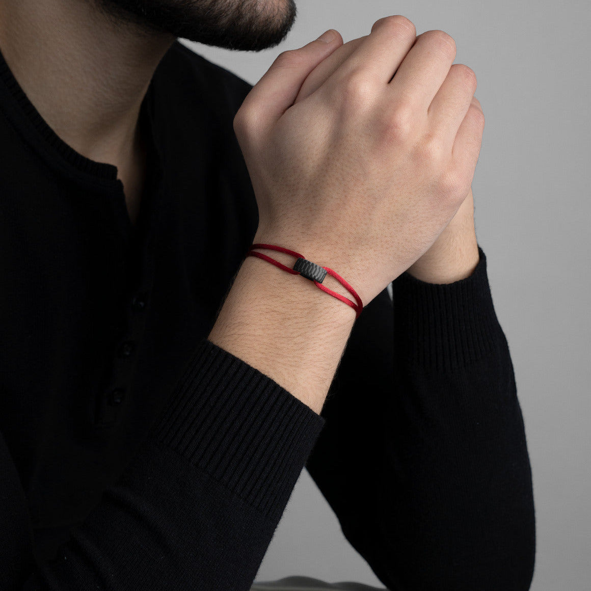 Carbon Regent Cord Bracelet