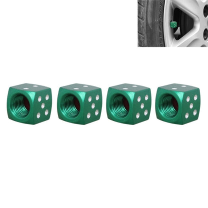 Universal 8mm Dice Style Aluminium Alloy Car Tire Valve Caps, Pack of 4, Dice Style 4, Dice Style, Dice Shape 5, Dice Style 5, Dice Style  5