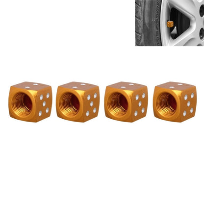 Universal 8mm Dice Style Aluminium Alloy Car Tire Valve Caps, Pack of 4, Dice Style 4, Dice Style, Dice Shape 5, Dice Style 5, Dice Style  5