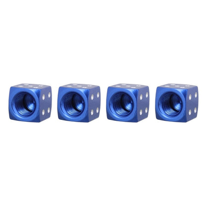 Universal 8mm Dice Style Aluminium Alloy Car Tire Valve Caps, Pack of 4, Dice Style 4, Dice Style, Dice Shape 5, Dice Style 5, Dice Style  5