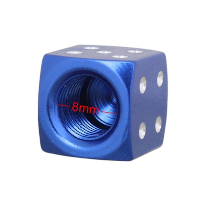 Universal 8mm Dice Style Aluminium Alloy Car Tire Valve Caps, Pack of 4, Dice Style 4, Dice Style, Dice Shape 5, Dice Style 5, Dice Style  5