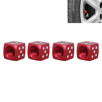 Universal 8mm Dice Style Aluminium Alloy Car Tire Valve Caps, Pack of 4, Dice Style 4, Dice Style, Dice Shape 5, Dice Style 5, Dice Style  5