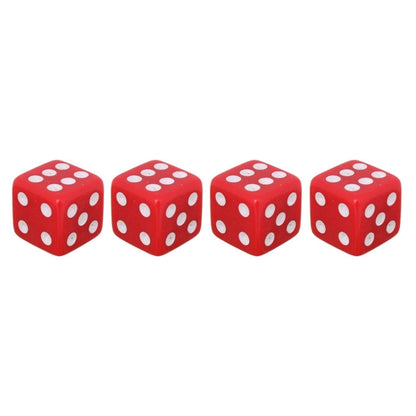 Universal 8mm Dice Style Plastic Car Tire Valve Caps, Pack of 4, Dice Shape 3, Dice Style 3