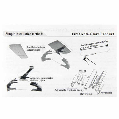 2 in 1 HD Car Anti-Glare Dazzling Goggle Day Night Vision Driving Mirror Sun Visors, Sun Visors