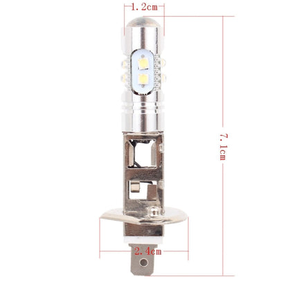H1 50W 600LM 5500K  White Light 10 SMD-2828-LEDs Car Foglight , Constant Current , DC12-24V, H1