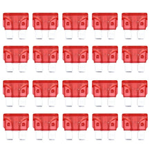 100 PCS Auto Mini Blade Fuse (30A) , DC 12V, 10A Red