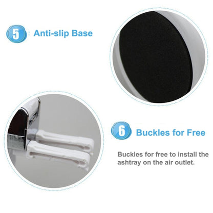Diamond Facets Car Ashtray with LED Light, with LED Light(Black), with LED Light(White)